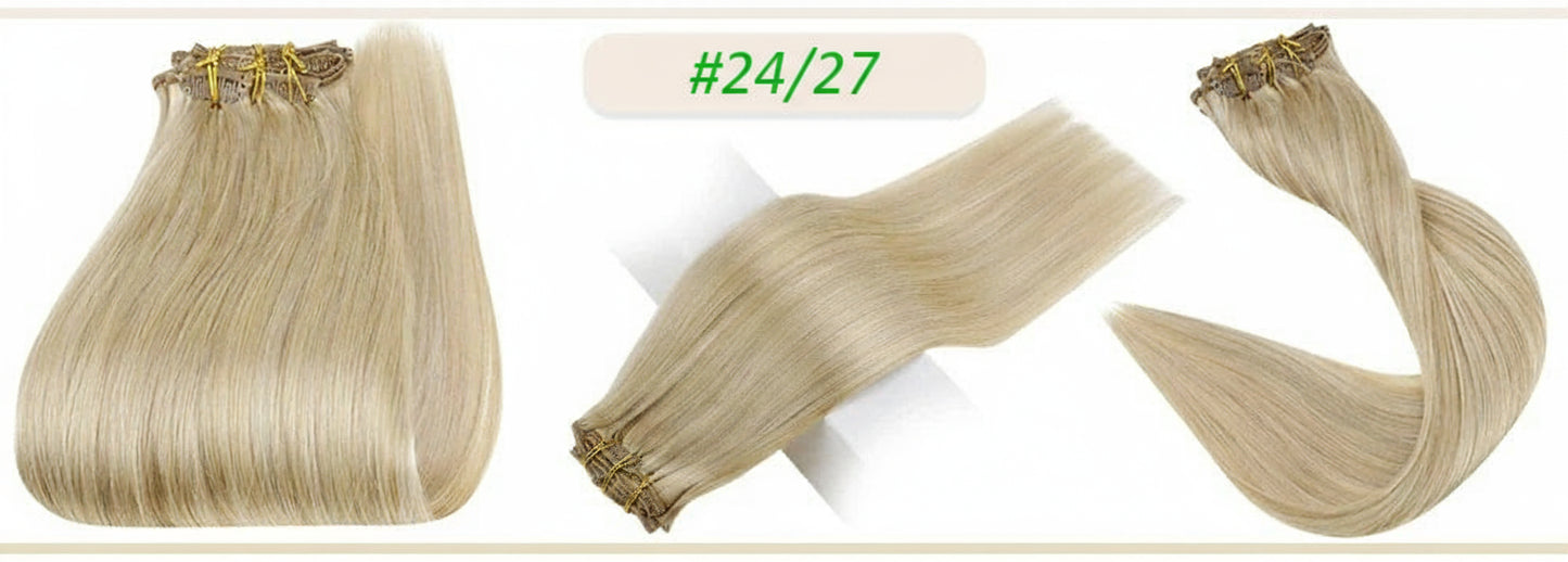 Human Hair Extensions Clips