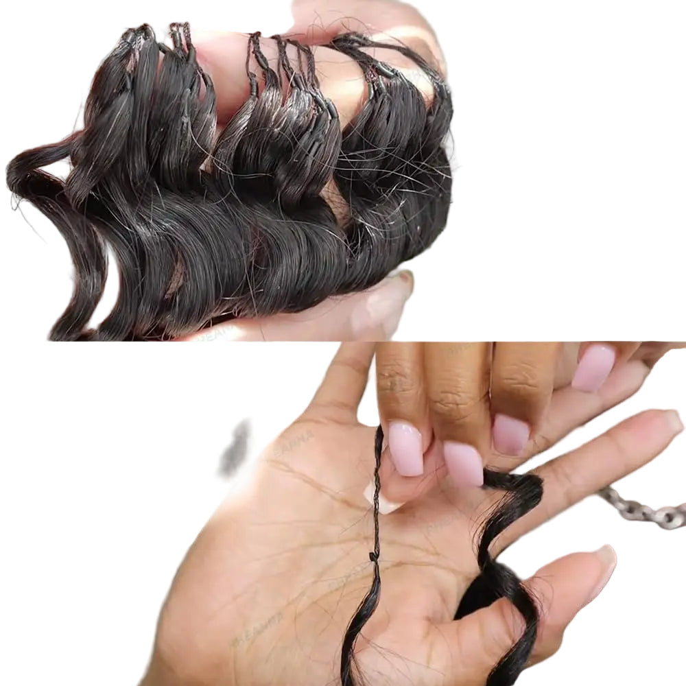 Natural Boho Crochet Braids Human Hair