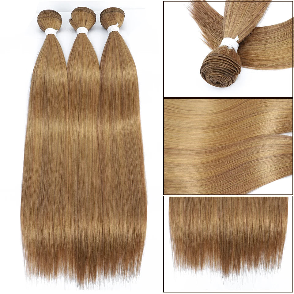 Blonde Straight Hair Bundles Extensions