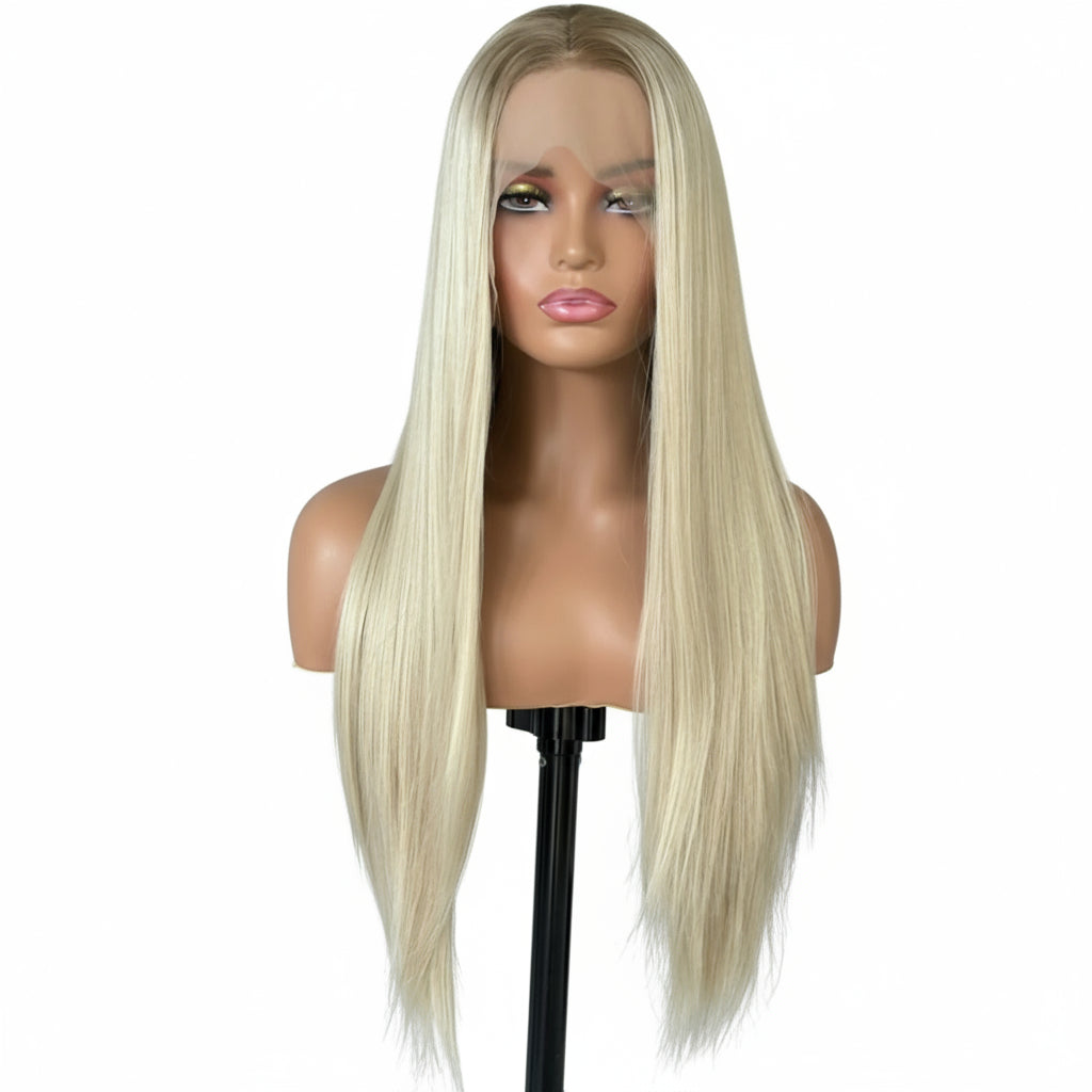 Long Blonde Ombre Straight Wig