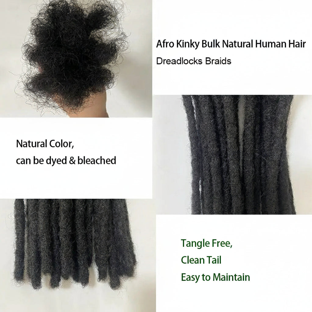 Human Hair Dreadlock Extensions for Man/Women