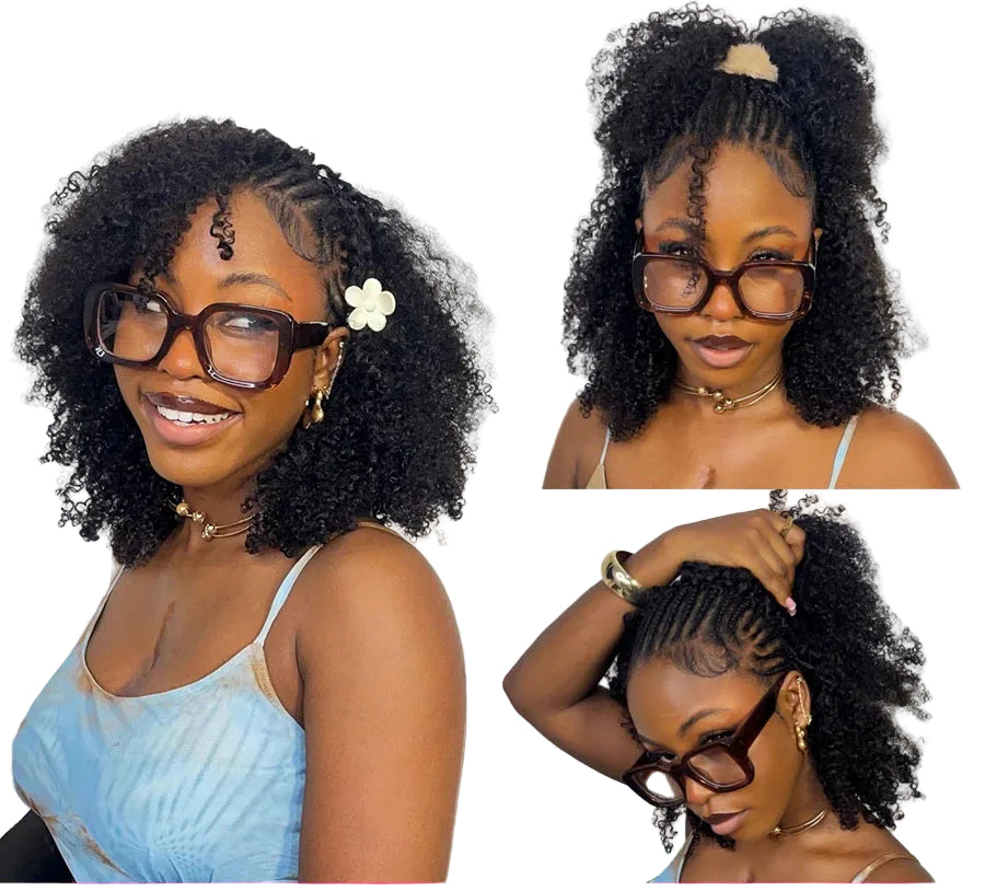 Afro Kinky Curly Crochet Braiding Human Hair