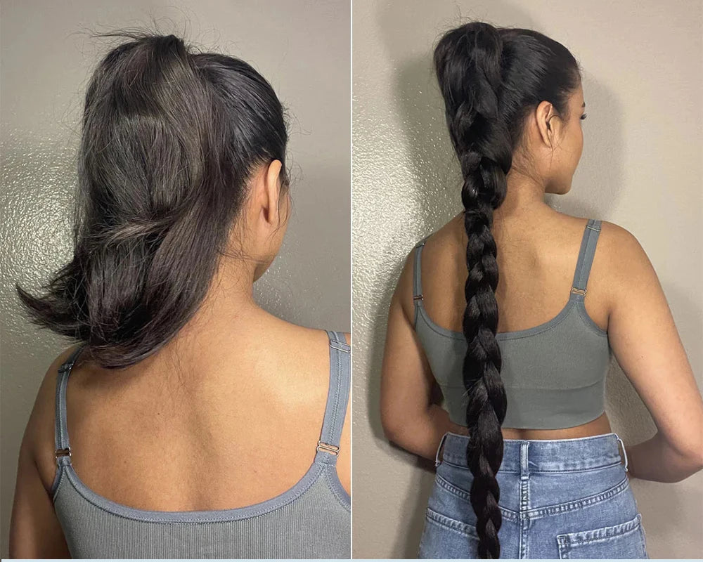 Synthetic Braided Long Ponytail Extensions