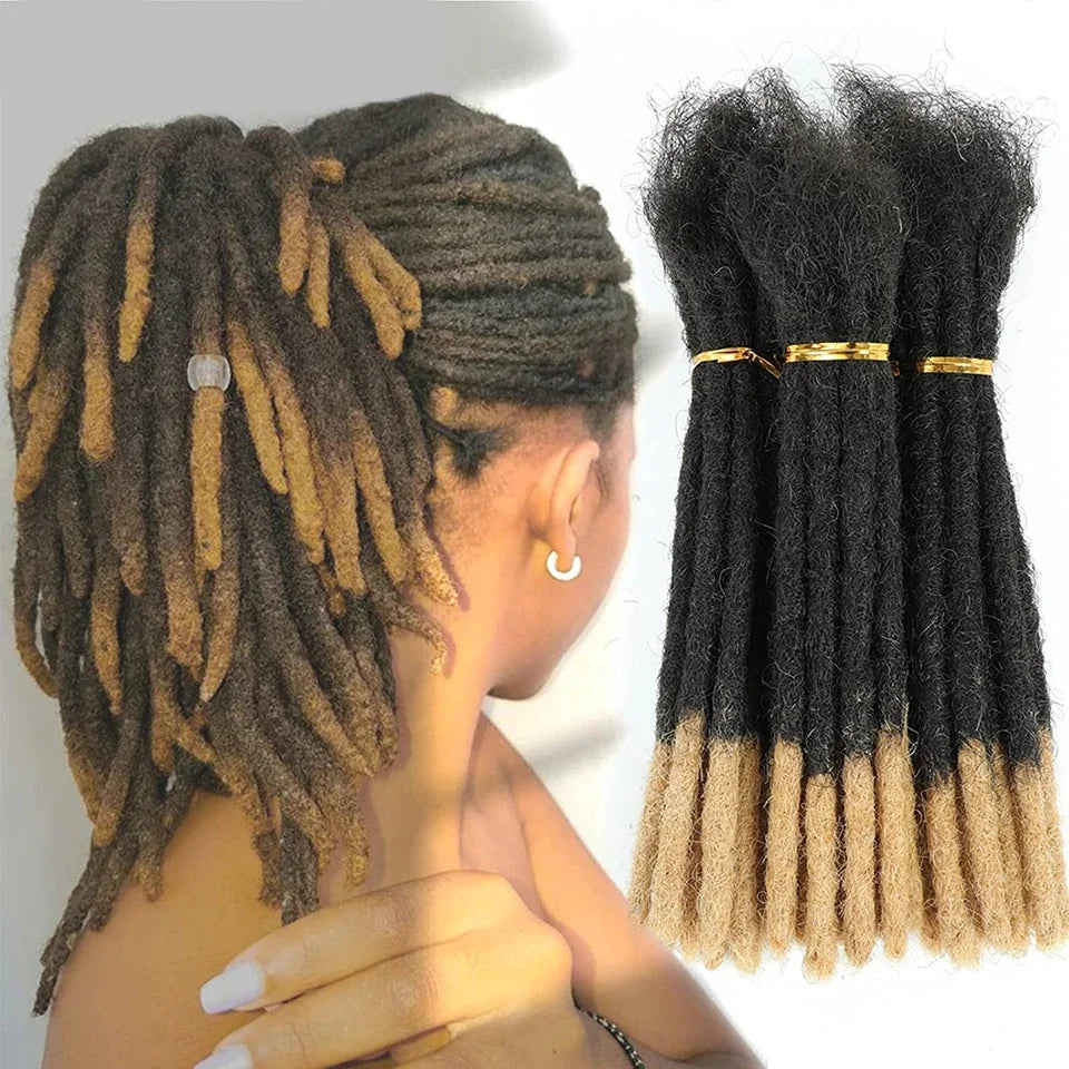 Kinky Straight Human Hair Dreadlocks Loc Extensions Crochet