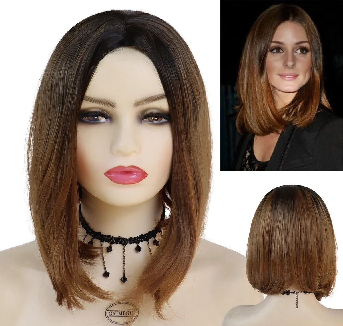 Synthetic Burgundy Wig f