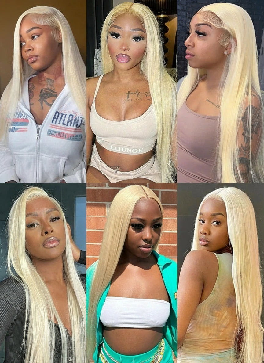 1 3 4 613 Blonde Straight Hair Bundles Brazilian Remy Human Hair Extension Honey Blonde Bundles 30 32 34 36 38 40 Inches