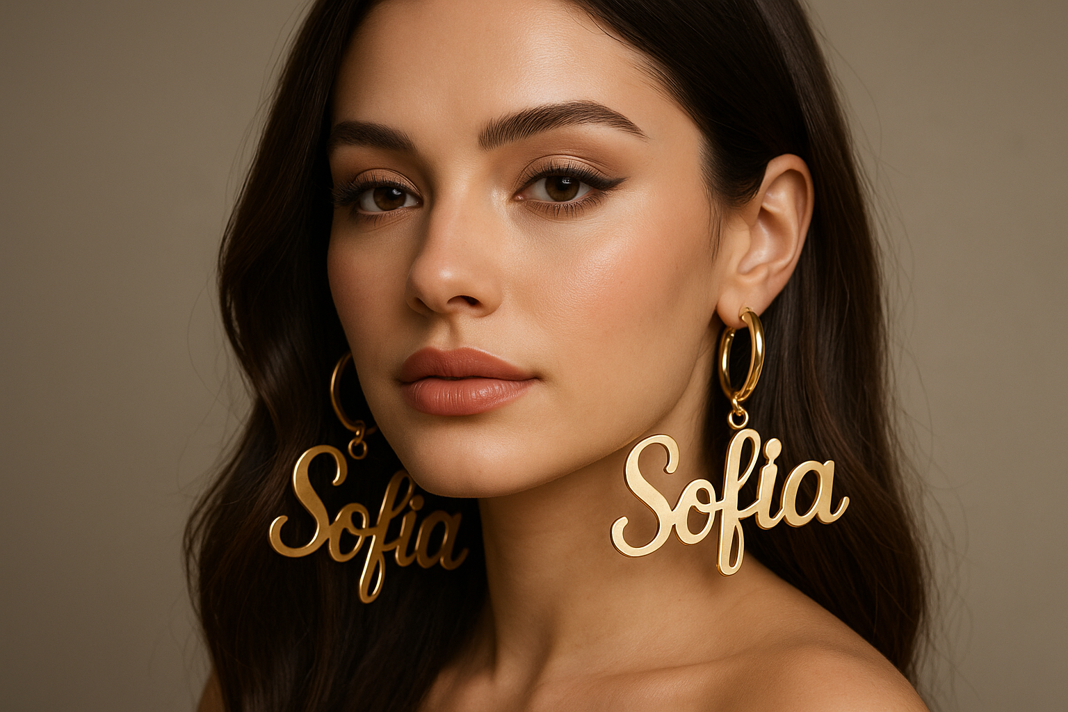 pretty face with big name earings