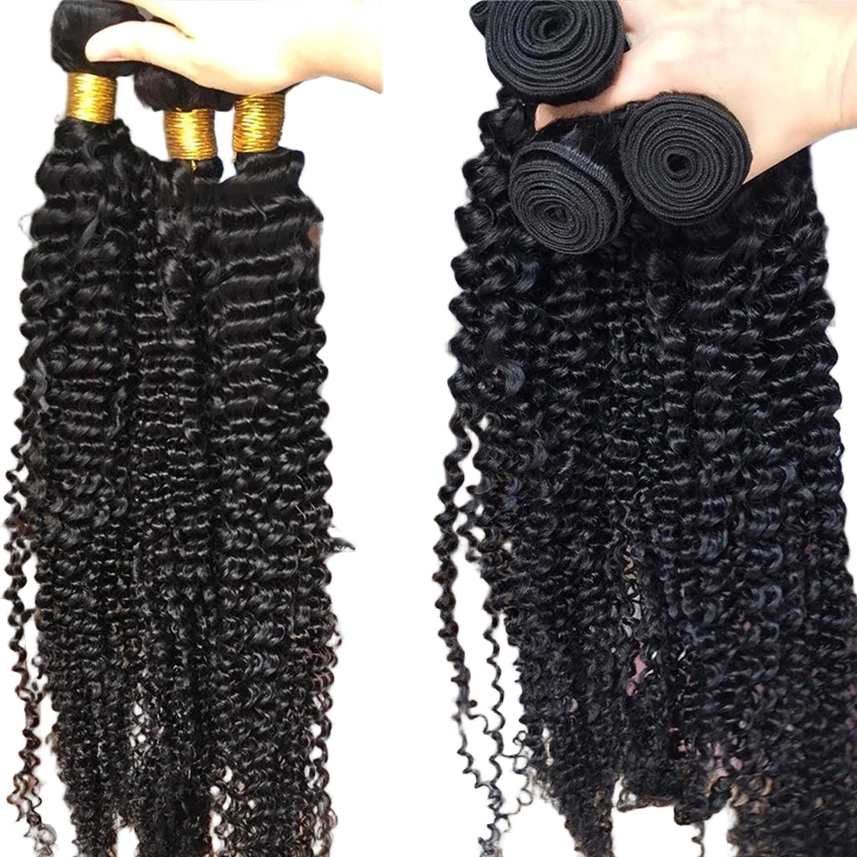 Deep Wave Human Hair Bundles Curly Hair Weaving 28 30 40 42 Inch Natural Human Hair Remy Loose Deep Wave Hair 1 2 3 4 5 Bundles
