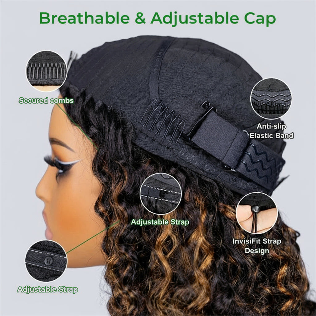 B/30 Highlight Wear Go Glueless Wig Water Wave