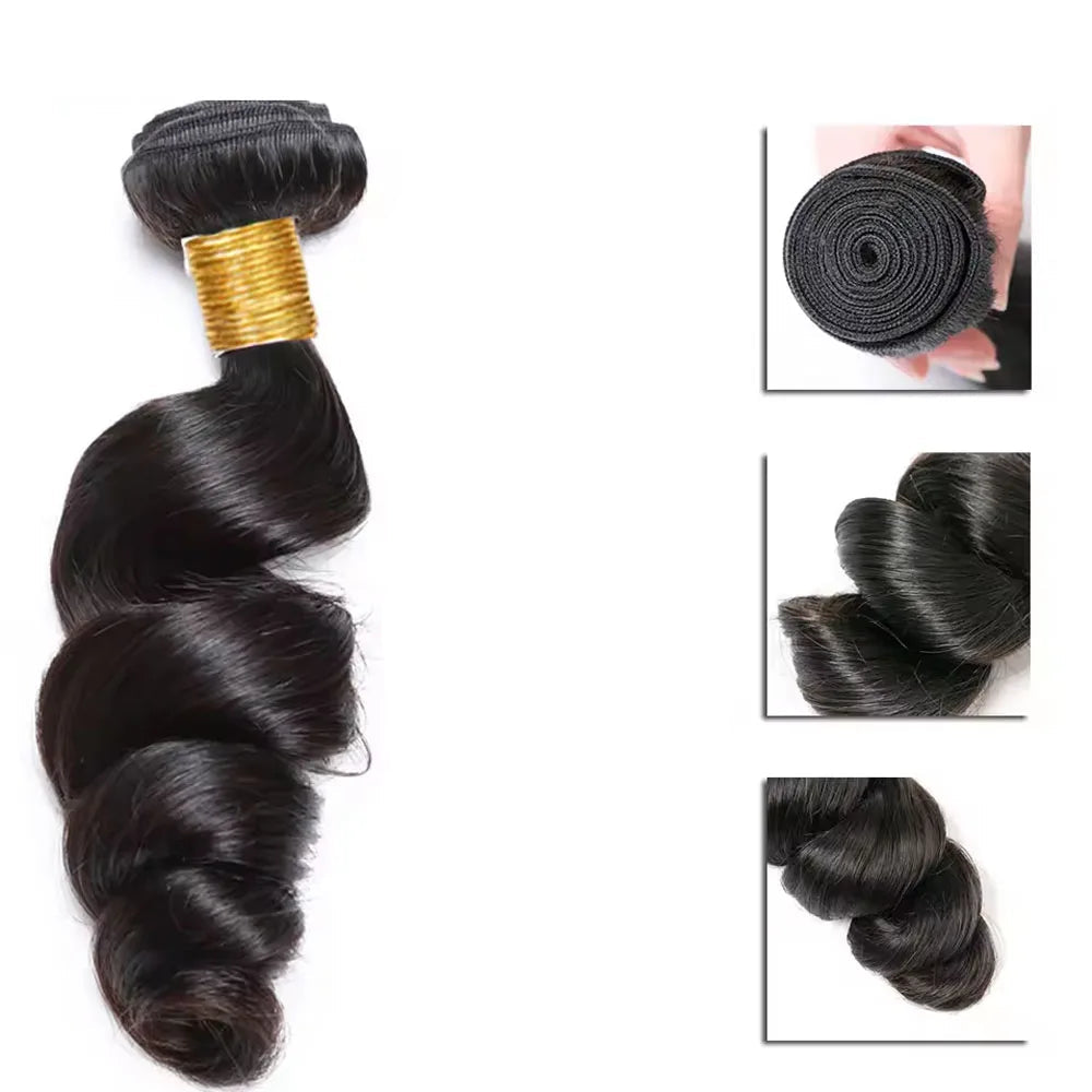 18-40 Inchs Loose Wave Bundles Brazilian Human Hair Weave Bundles 2/4/6 Bundles Deal Top Quality Human Hair Extensions