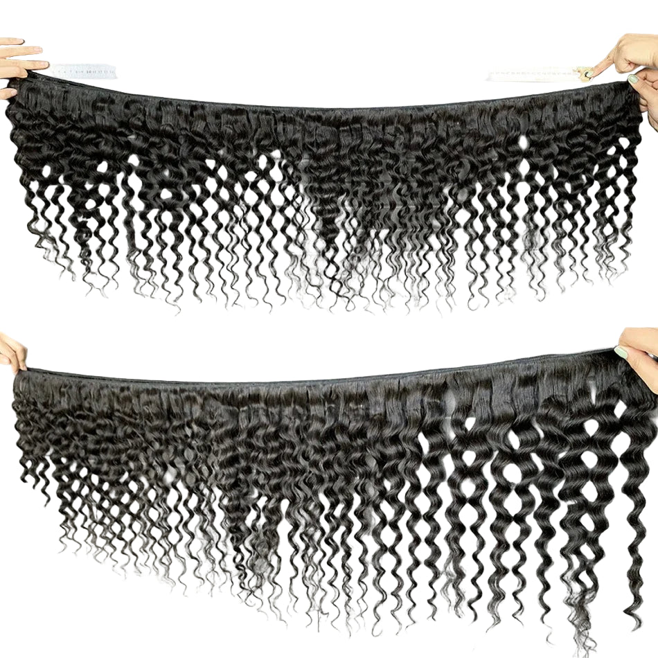Deep Wave Human Hair Bundles Curly Hair Weaving 28 30 40 42 Inch Natural Human Hair Remy Loose Deep Wave Hair 1 2 3 4 5 Bundles