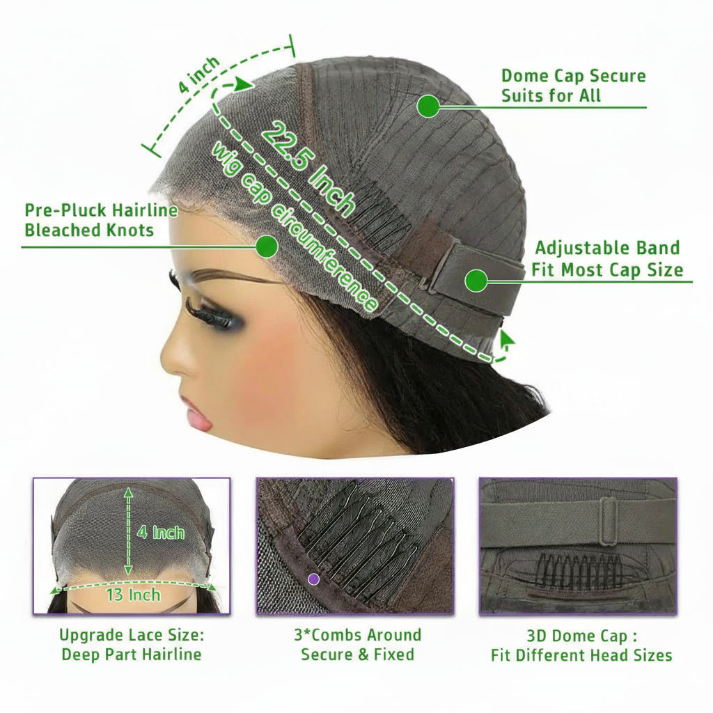 30 Inch Wear And Go Glueless Wigs Human Hair  Pre Cut Lace