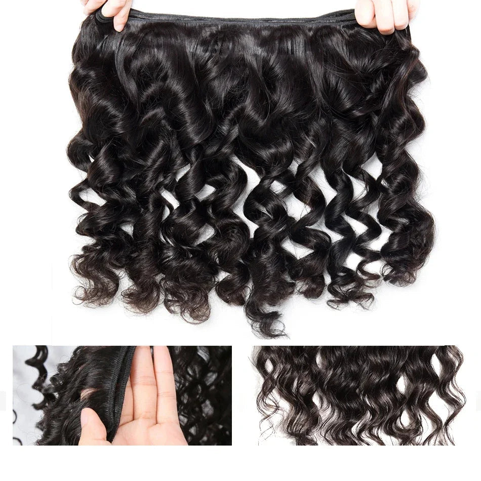 18-40 Inchs Loose Wave Bundles Brazilian Human Hair Weave Bundles 2/4/6 Bundles Deal Top Quality Human Hair Extensions