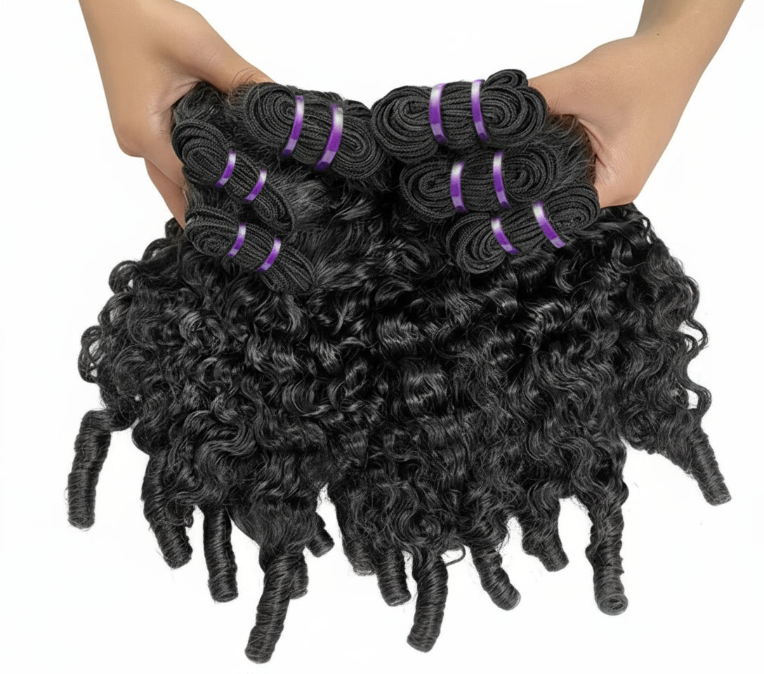 Burmese Curly Bundles Human Hair Raw Virgin Curly Hair Bundles Water Wave Human Hair Bundle Spiral Curls Double Weft