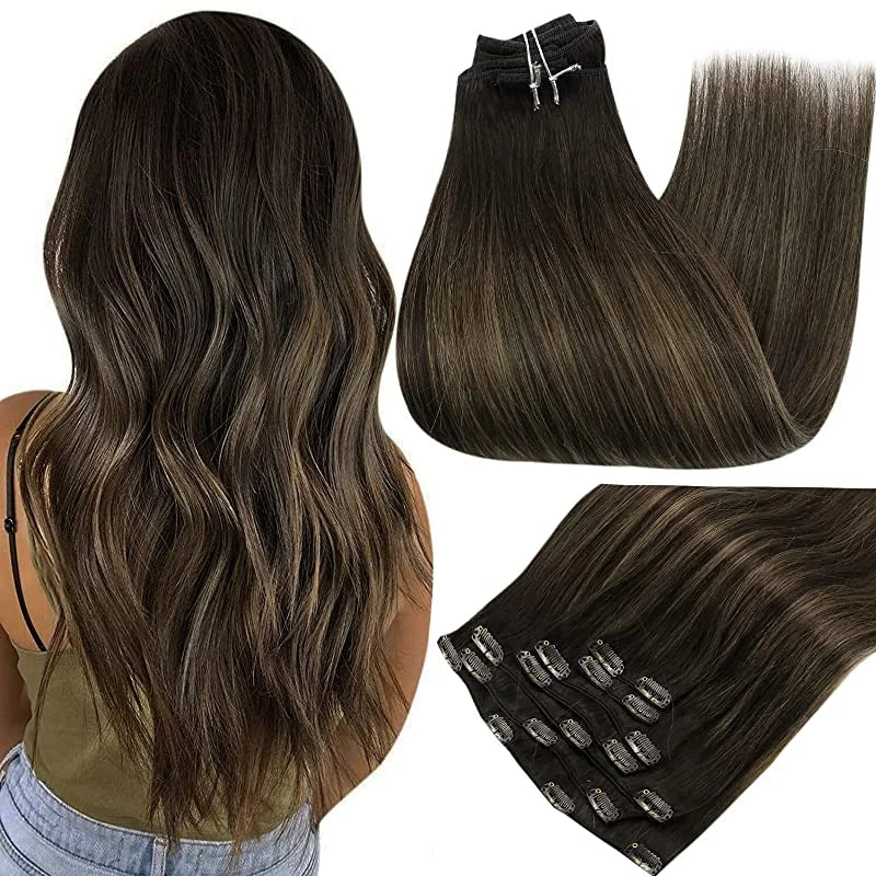 Human Hair Extensions Clips