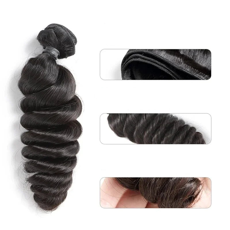18-40 Inchs Loose Wave Bundles Brazilian Human Hair Weave Bundles 2/4/6 Bundles Deal Top Quality Human Hair Extensions