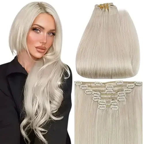 Human Hair Extensions Clips