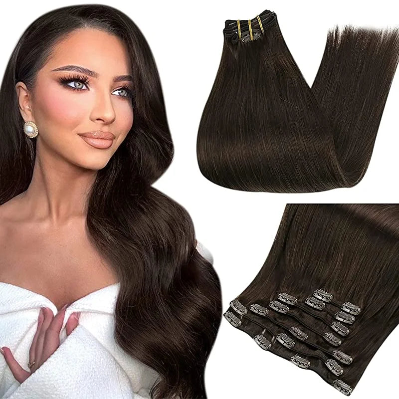 Human Hair Extensions Clips