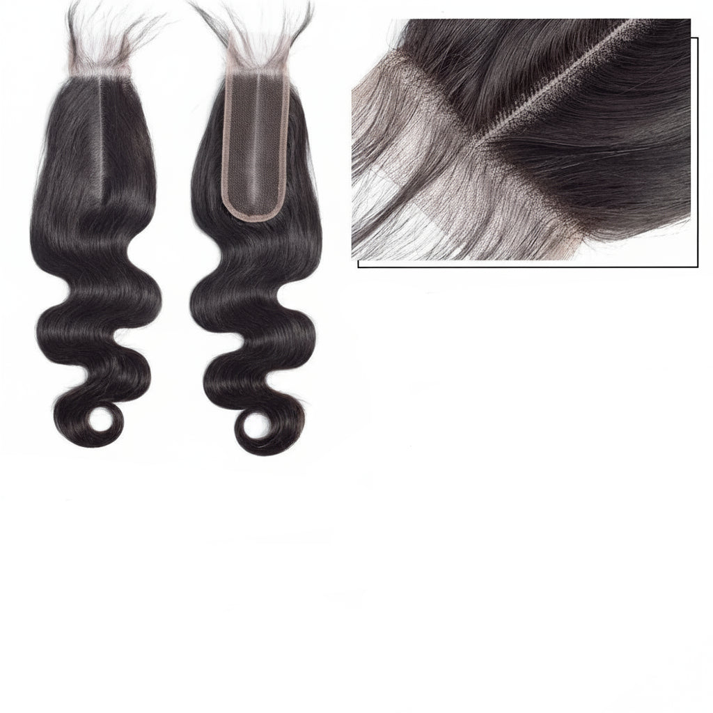 26 Inch Body Wave Bundles With Closure Brazilian Hair Weave 3/4 Bundles With Closure Bundles With 2X6 Closure