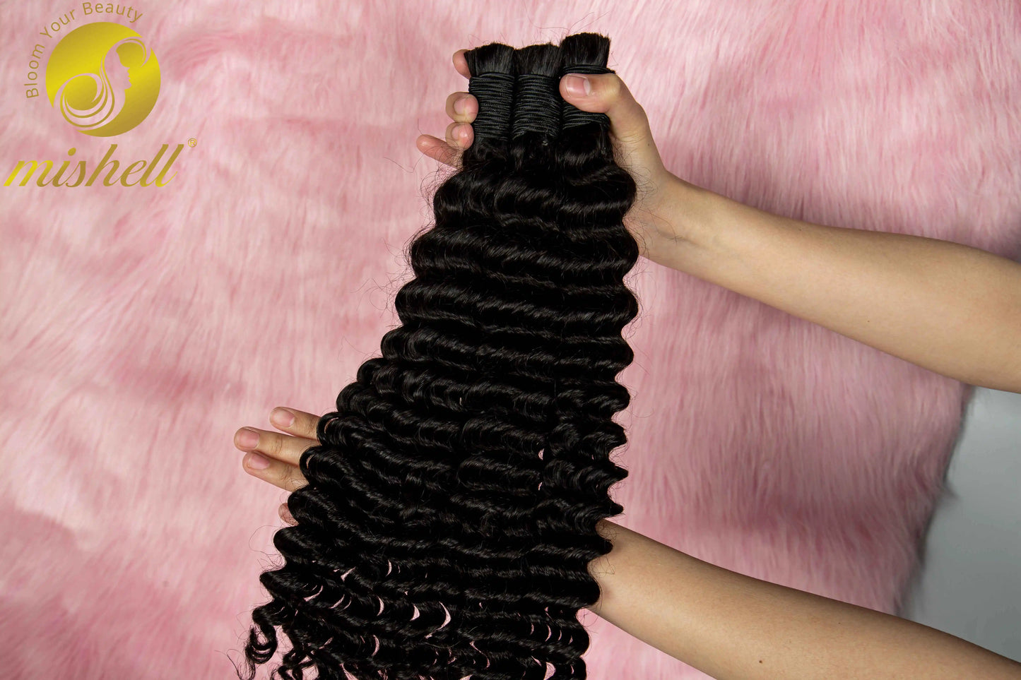Natural Human Braiding Hair 26 28 Inch Deep Water Wave Bulk Human Hair for Boho Braids No Weft 16A Virgin Curly Hair Extensions