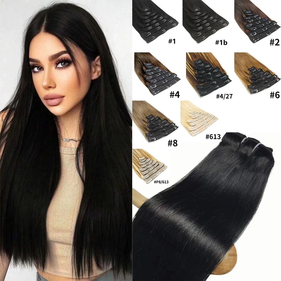 Clip in Hair Extensions Human Hair