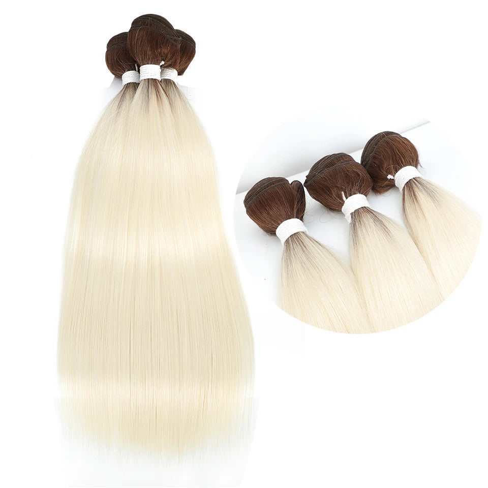 Blonde Straight Hair Bundles Extensions
