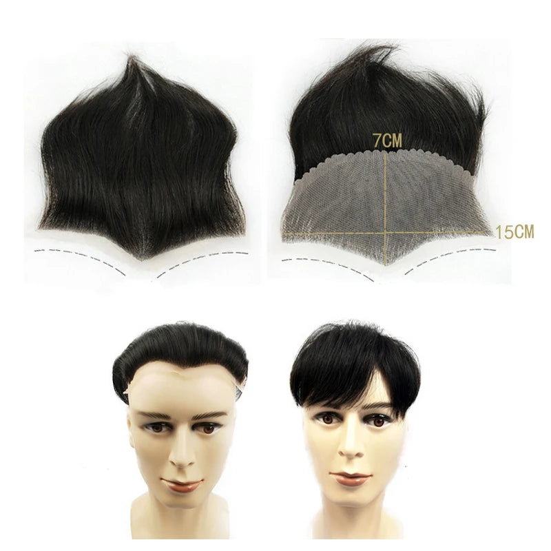 Men's Hairline Toupee Lace Frontal Hairpiece