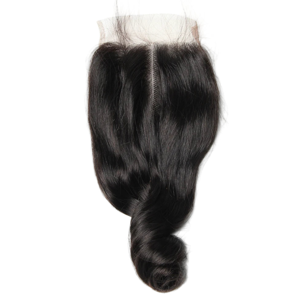 Brazilian Loose Wave Closure Human Hair 4x4 Lace Closure Swiss Lace 6-20 Inch 100% Remy Hair Closure Three Part