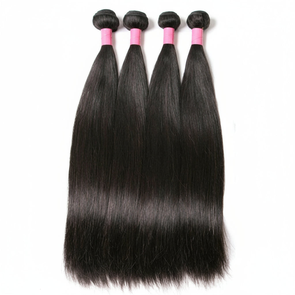 Peruvian Hair Bundles Straight Human Hair Weave Bundles Remy Hair Extension Natural Black 1/3/4 Pcs 8-30 Inches
