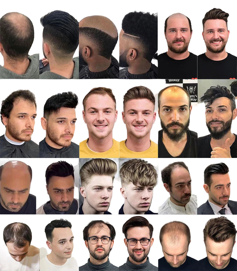 Men Lace Wig Full Swiss Lace Man Bleached Knot