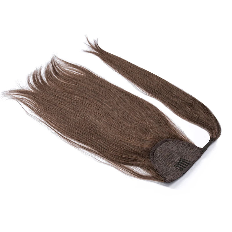 Ponytail Human Hair Straight Clips