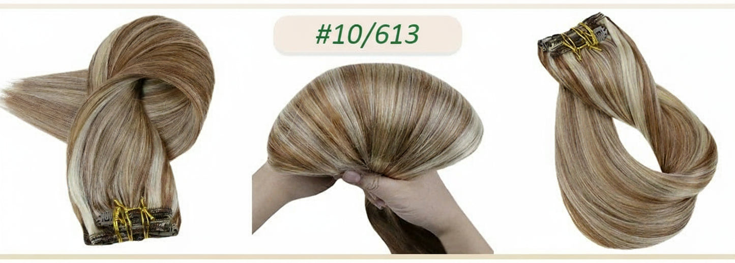 Human Hair Extensions Clips