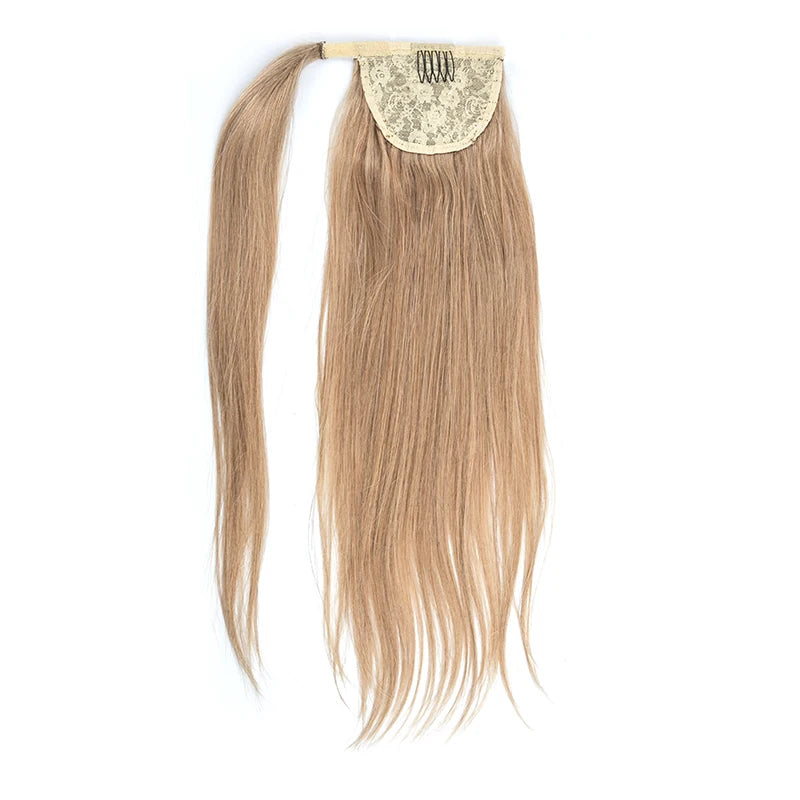 Ponytail Human Hair Straight Clips