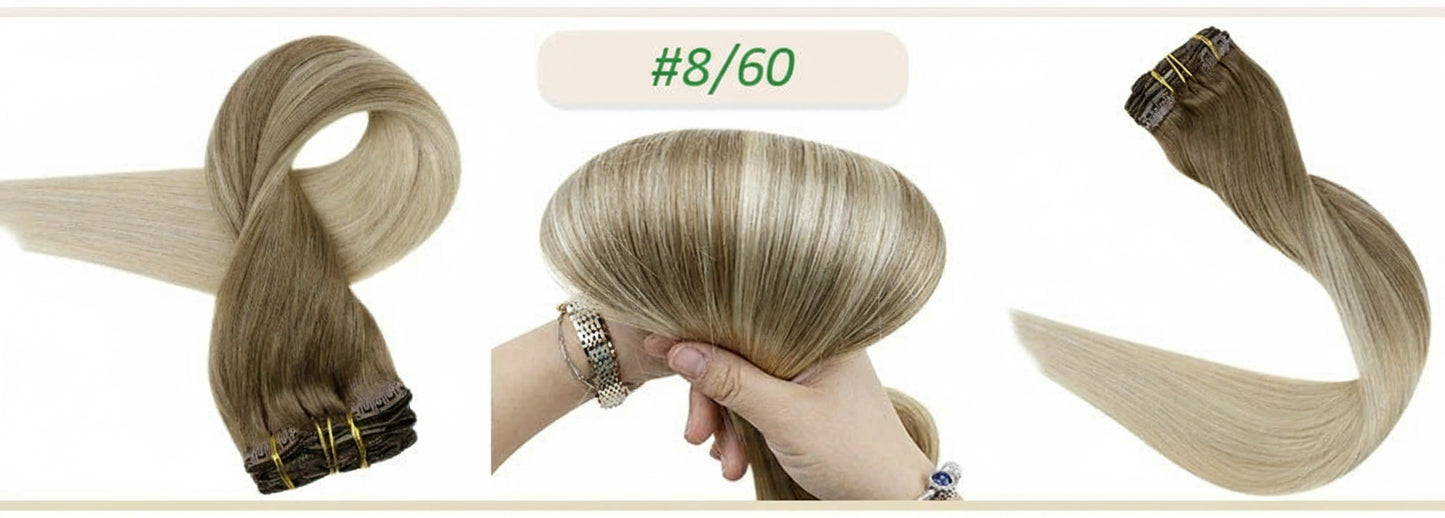 Human Hair Extensions Clips