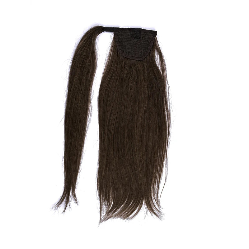 Ponytail Human Hair Straight Clips