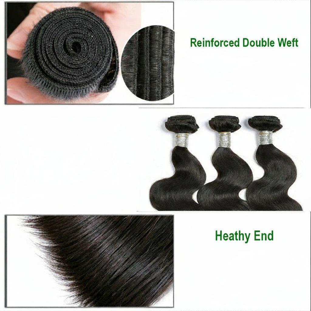 Loose Body Wave Virgin Raw Indian Human Hair 3/4 Bundles Deal Wet And Wavy Hair Weave Extension Double Weft