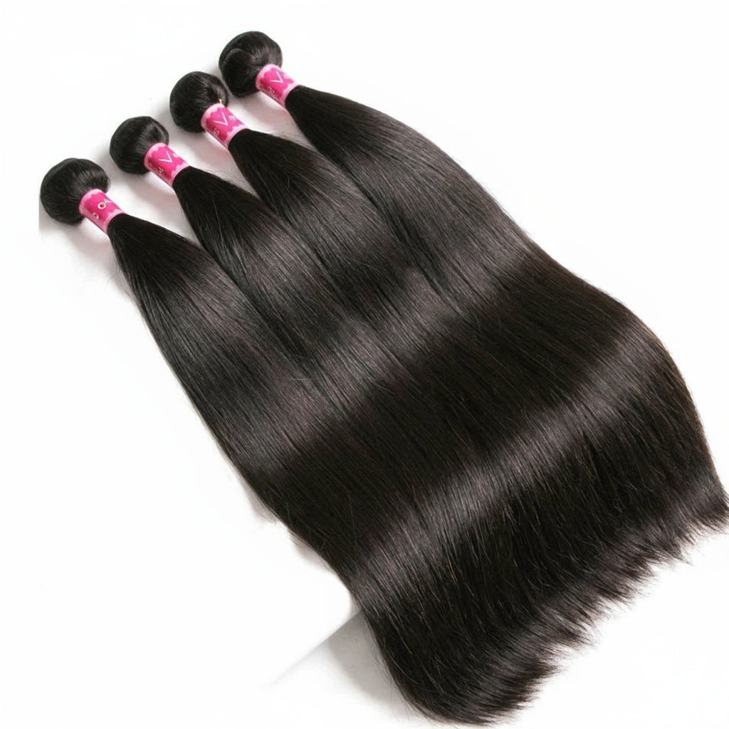 Peruvian Hair Bundles Straight Human Hair Weave Bundles Remy Hair Extension Natural Black 1/3/4 Pcs 8-30 Inches