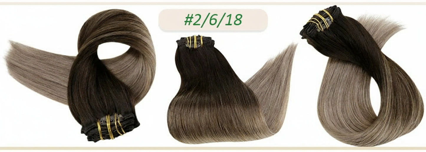 Human Hair Extensions Clips