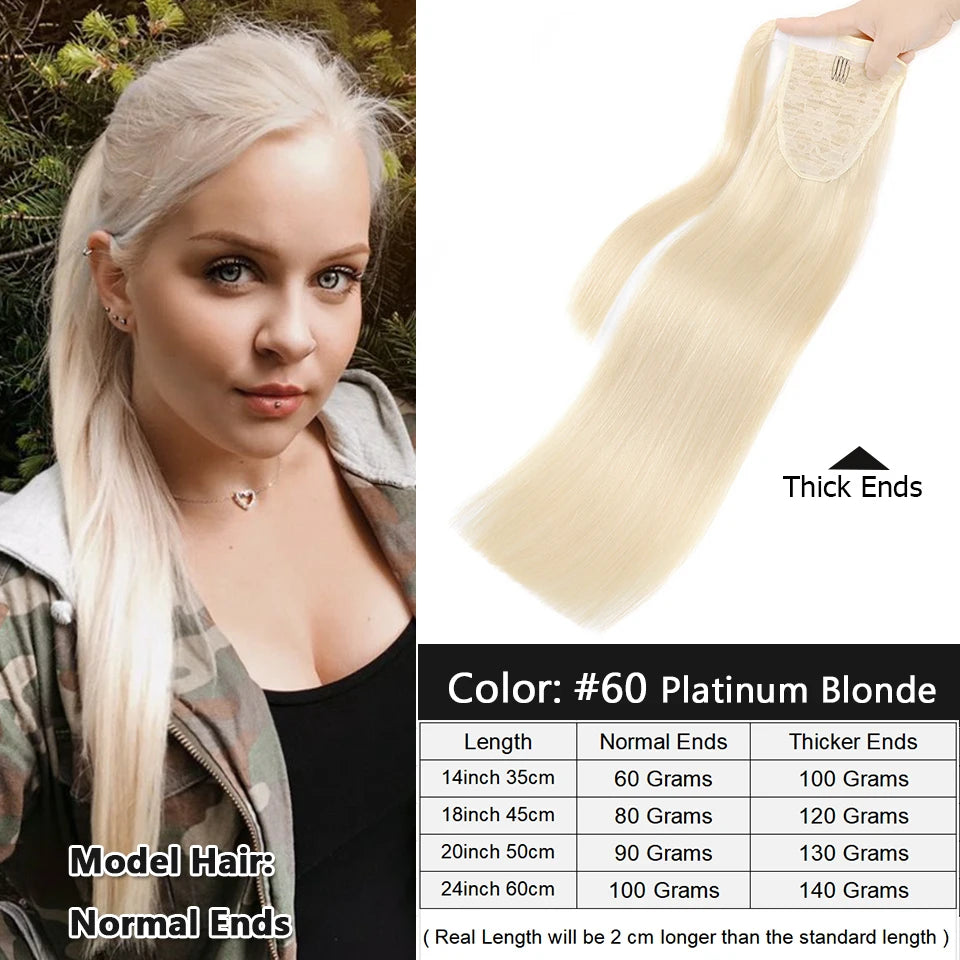 Blonde Ponytail Human Hair