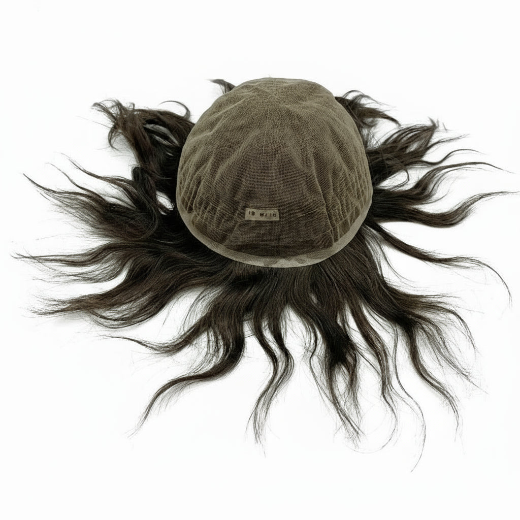 Men Lace Wig Full Swiss Lace Man Bleached Knot