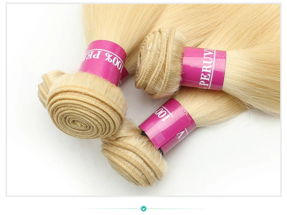 1 3 4 613 Blonde Straight Hair Bundles Brazilian Remy Human Hair Extension Honey Blonde Bundles 30 32 34 36 38 40 Inches