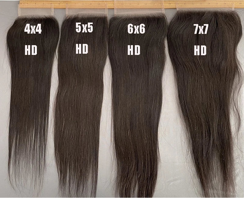 Top Closure Human Hair 2x6 4x4 5x5 6x6 7x7 HD Lace Closure Cuticle Aligned Raw Hair Straight Top Closure