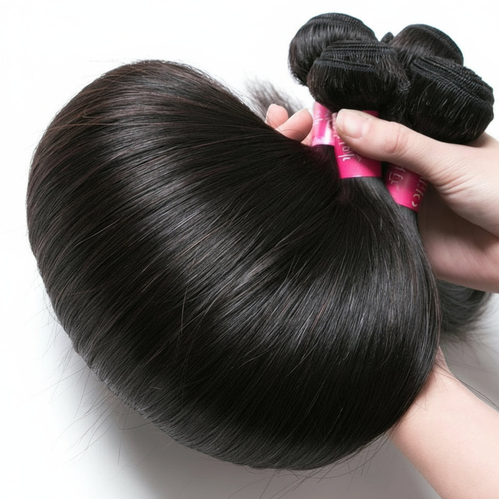 Peruvian Hair Bundles Straight Human Hair Weave Bundles Remy Hair Extension Natural Black 1/3/4 Pcs 8-30 Inches