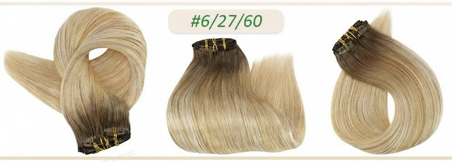 Human Hair Extensions Clips