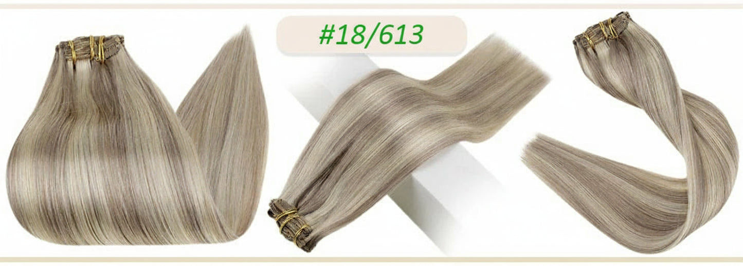 Human Hair Extensions Clips