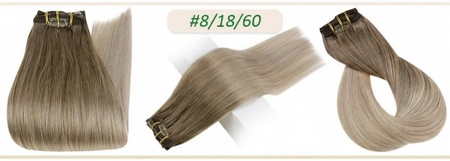 Human Hair Extensions Clips
