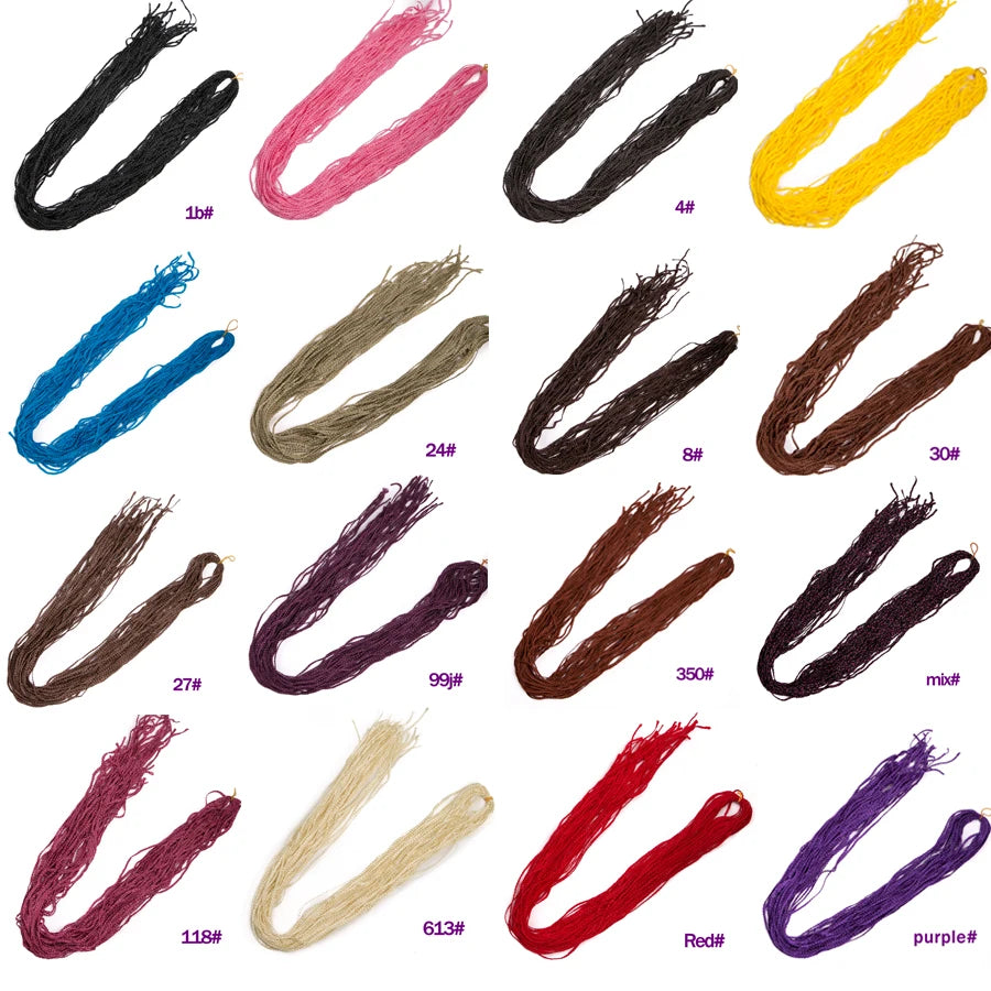 Crochet Braid Synthetic Colorful Hair Extensions