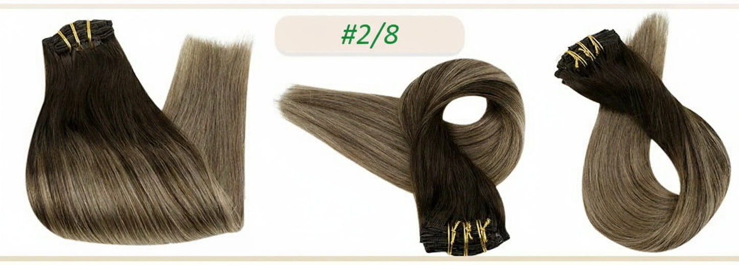 Human Hair Extensions Clips