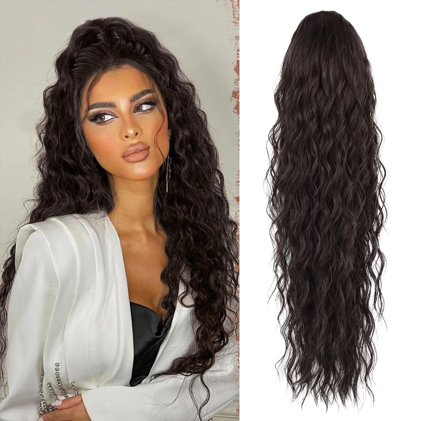 24Inch Synthetic Long Drawstring Ponytail