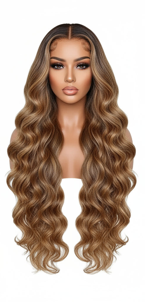 P4/27 Highlight Human Hair Wigs Body Wave 220 Density Ombre
